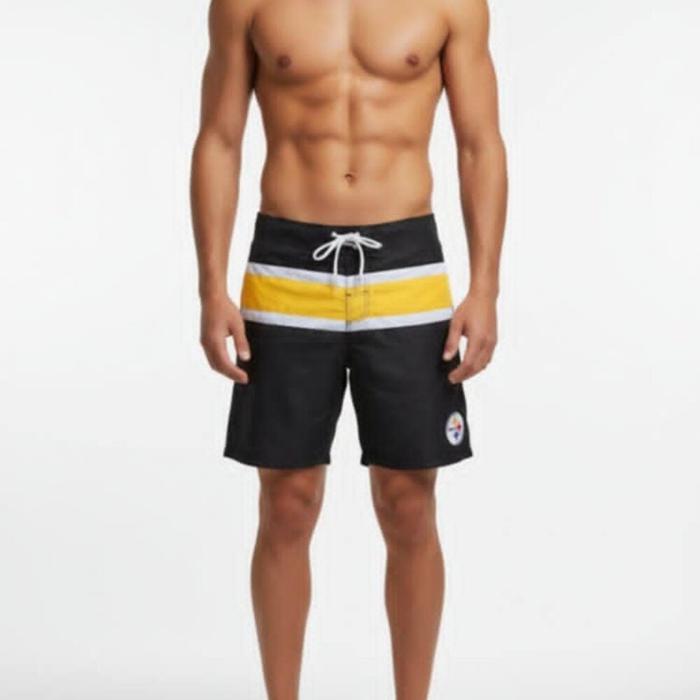 ittsburgh Steelers Men's Mens Lined Swim Trunks Size XL NWT Drawstring